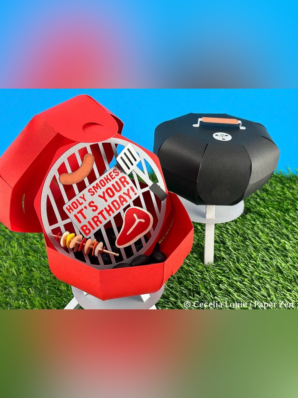 Father’s Day Grill Party Favor Box - black
